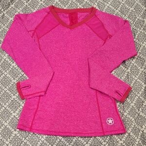 Women's Pink Long Sleeve Athletic Top